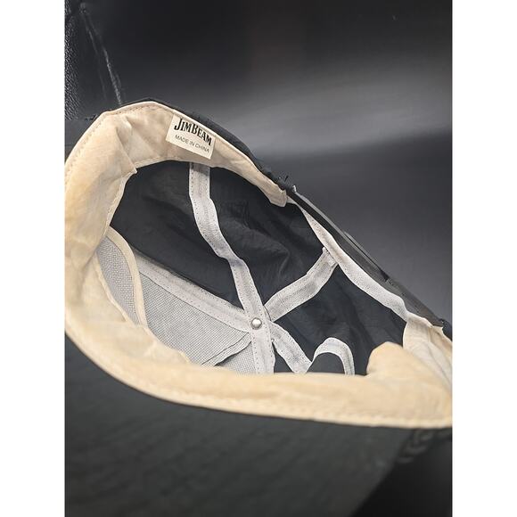 Vintage Jim Beam Nylon Hat Black Red 80s 90s - Picture 2 of 4